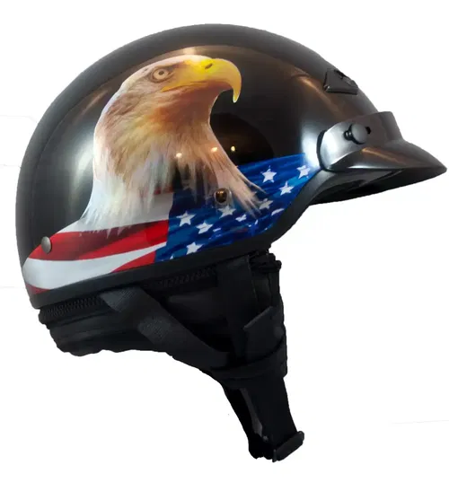 LS2 Bagger Motorcycle Half Helmet Murica Size XS - 568-3101