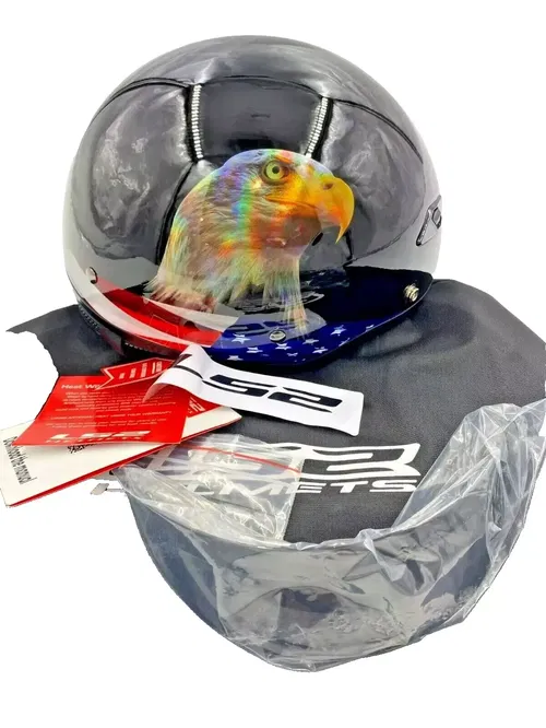 LS2 Bagger Motorcycle Half Helmet Murica Size XS - 568-3101