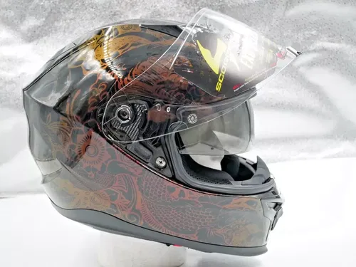 SCORPION EXO-T520 HELMET NAMA-SUSHI BLACK/CHAMELEON SIZE MEDIUM - T52-1124