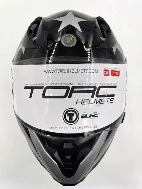 TORC T15B Blinc Bluetooth System Helmet Captain Shadow XXL - T15B05CAPS26