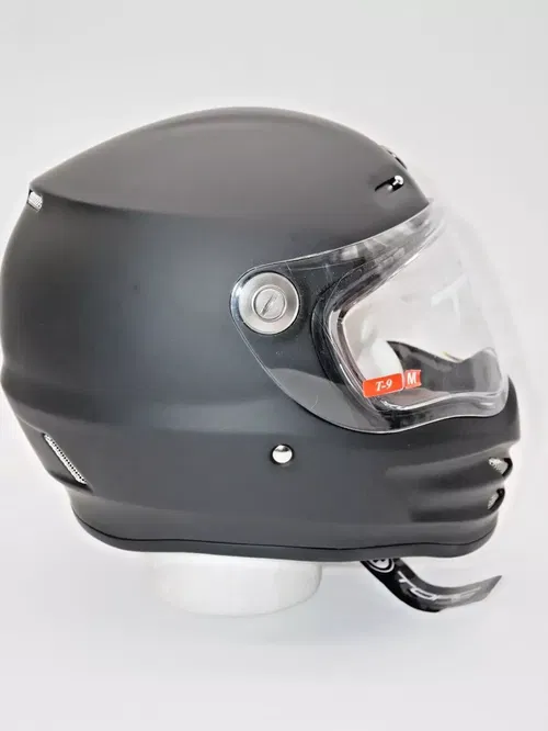TORC T9 Retro Motorcycle Helmet Flat Black Size Medium - T915:23