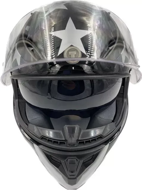 TORC T15B Bluetooth Integrated Helmet Captain Shadow Medium - T15B05CAPS23