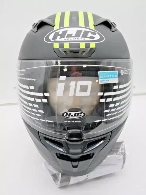 HJC i10 Helmet Strix MC3HSF Yellow Size Large (0810363306)