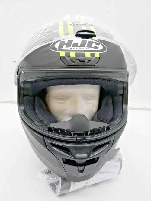 HJC i10 Helmet Strix MC3HSF Yellow Size Large (0810363306)