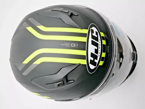 HJC i10 Helmet Strix MC3HSF Yellow Size Large (0810363306)