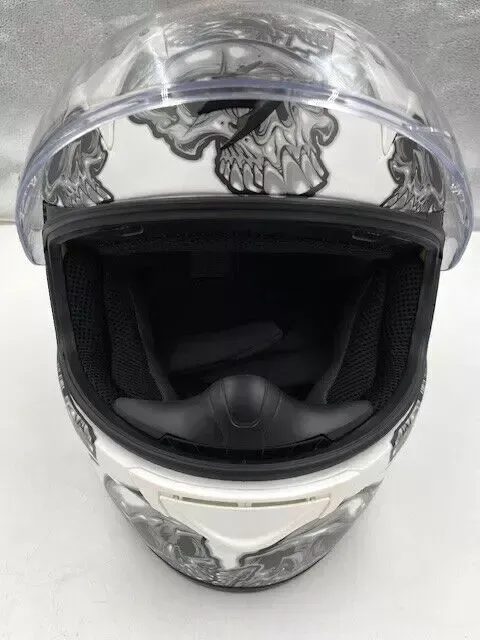 SCORPION 32-3016 EXO-R320 FULL-FACE HELMET SKULL-E SILVER XL