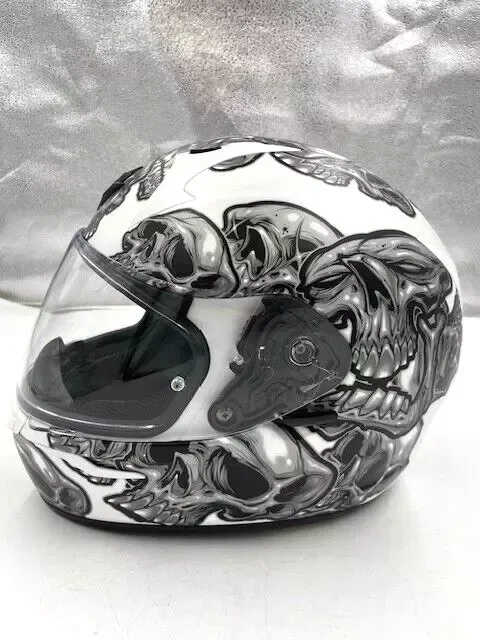 SCORPION 32-3016 EXO-R320 FULL-FACE HELMET SKULL-E SILVER XL