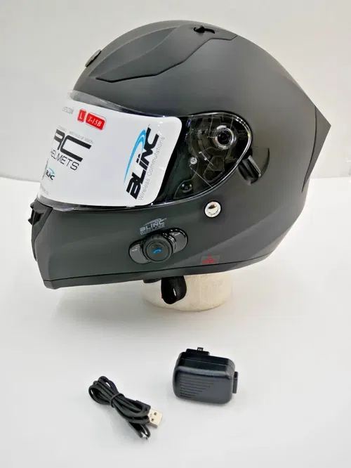 Torc T15B Bluetooth Integrated Helmet Matte Black Size Large - T15B15:24