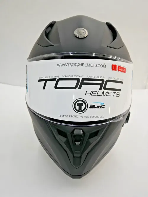 Torc T15B Bluetooth Integrated Helmet Matte Black Size Large - T15B15:24