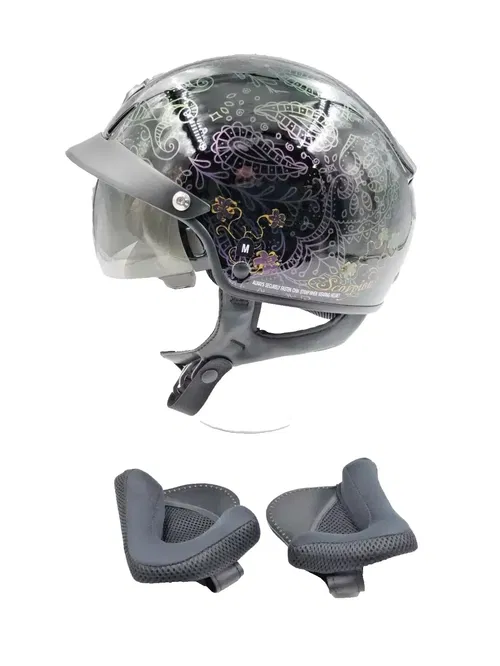 SCORPION EXO-C110 HELMET AZALEA BLACK/GOLD SIZE MEDIUM - C11-2404