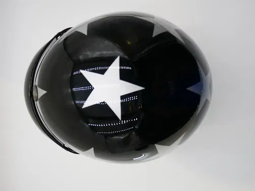 TORCt T-50 3/4 Retro Helmet - Gloss Black Captain - X-Small - T5005CAP21
