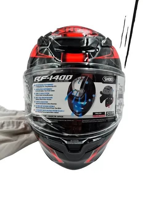 Shoei RF-1400 Prologue Helmet TC-1 Black/Red Size Small (0101100104)