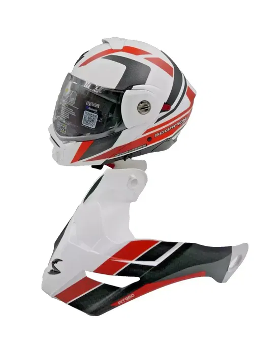 SCORPION EXO-AT960 MODULAR HELMET HICKS WHITE/ORANGE XXL - 96-1157
