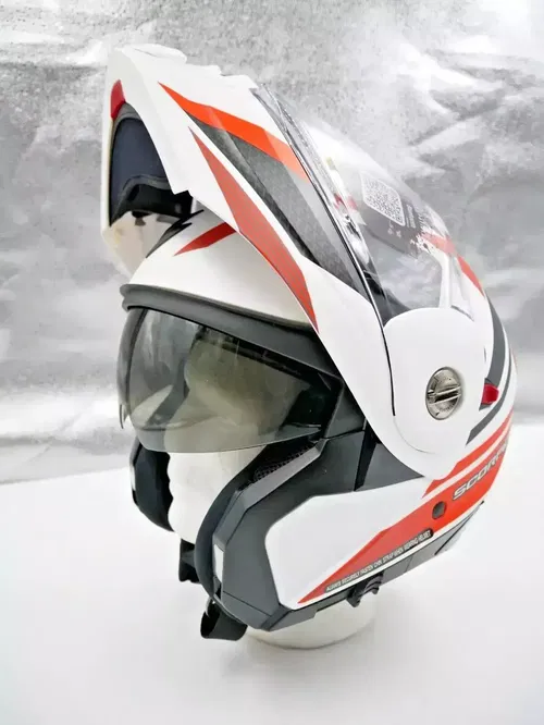 SCORPION EXO-AT960 MODULAR HELMET HICKS WHITE/ORANGE XXL - 96-1157