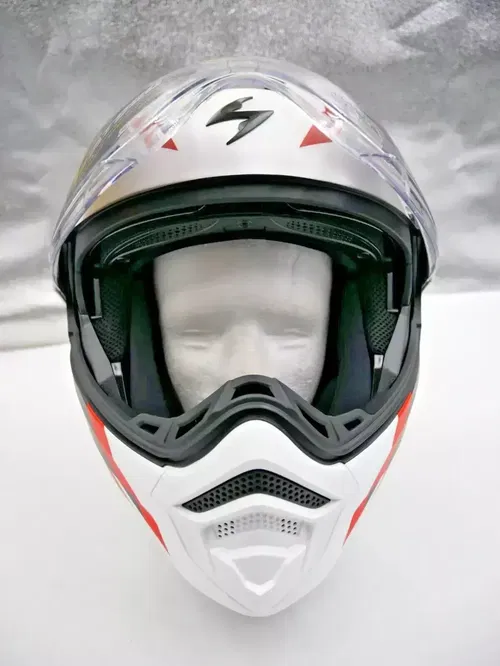 SCORPION EXO-AT960 MODULAR HELMET HICKS WHITE/ORANGE XXL - 96-1157