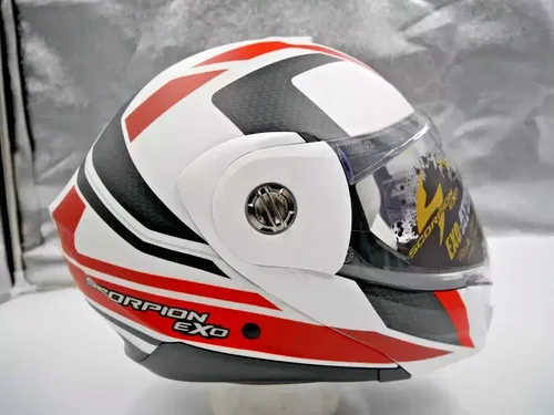 SCORPION EXO-AT960 MODULAR HELMET HICKS WHITE/ORANGE XXL - 96-1157