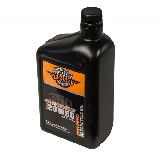360 Twin Harley Davidson V-Twin 20W50 Synthetic Motorcycle Oil 1qt