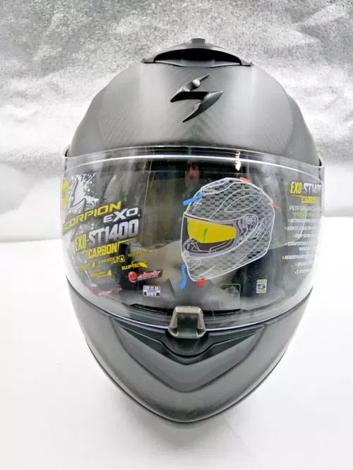 SCORPION EXO-ST1400 CARBON HELMET MATTE BLACK SIZE MEDIUM - 14C-0104