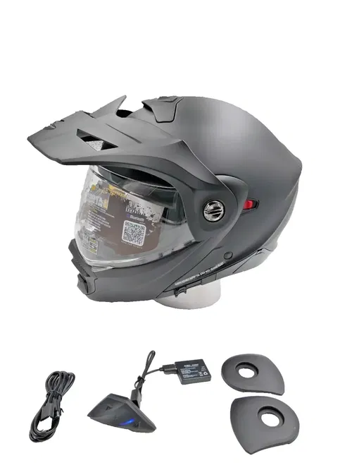 SCORPION EXO-AT960 EXO-COM MODULAR HELMET MATTE BLACK SIZE 2XL - 96EC-0107
