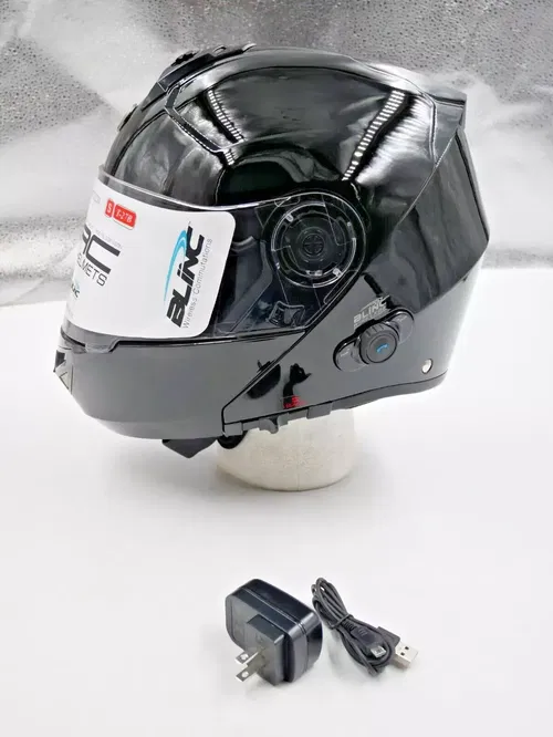 TORC T27 Modular Helmet with Integrated Blinc Bluetooth Gloss Black Small - T27B