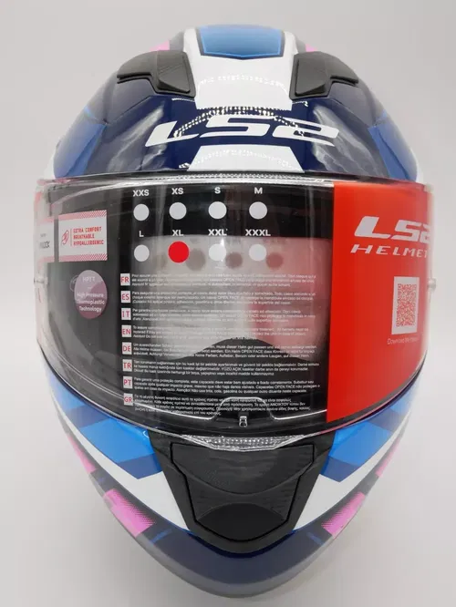 LS2 Stream Evo Street Helmet - Loop Black/Pink/White/Blue - XL - 328-1385