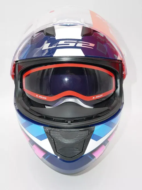 LS2 Stream Evo Street Helmet - Loop Black/Pink/White/Blue - XL - 328-1385