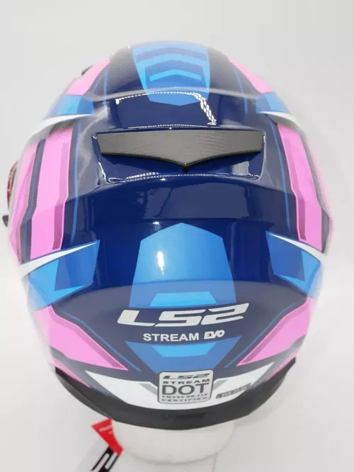 LS2 Stream Evo Street Helmet - Loop Black/Pink/White/Blue - XL - 328-1385