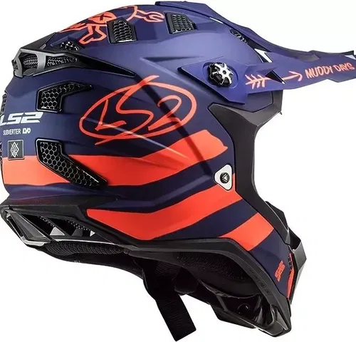 LS2 Subverter Evo Cargo Helmet Blue/Fluo Orange Small - 700-1142