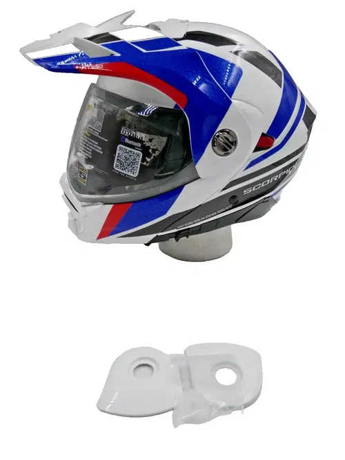 SCORPION EXO-AT960 MODULAR HELMET HICKS WHITE/BLUE LARGE - 96-1165