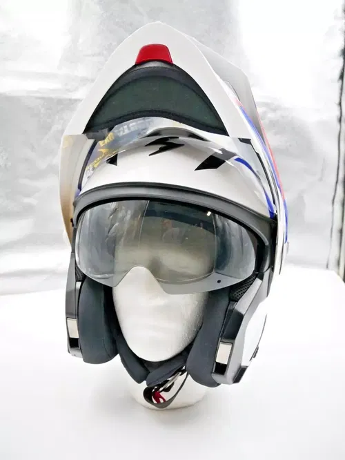 SCORPION EXO-AT960 MODULAR HELMET HICKS WHITE/BLUE LARGE - 96-1165