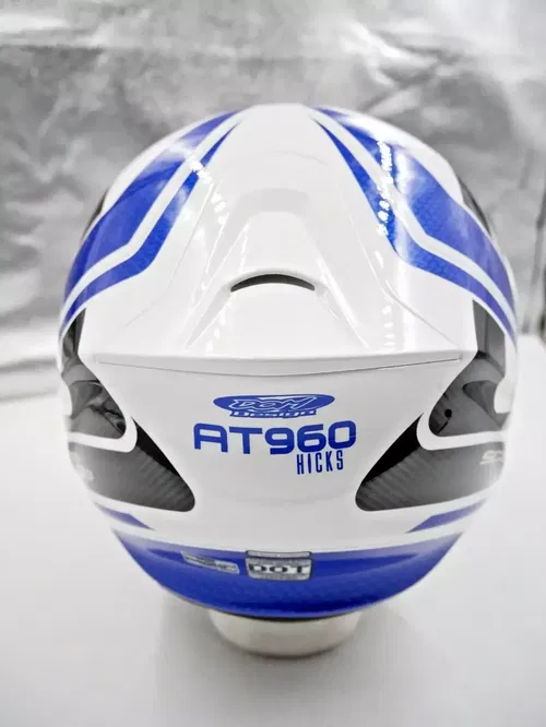 SCORPION EXO-AT960 MODULAR HELMET HICKS WHITE/BLUE LARGE - 96-1165