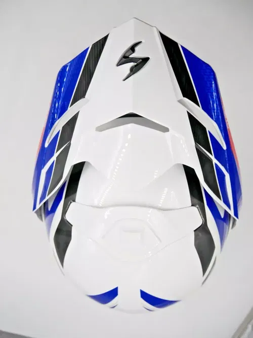 SCORPION EXO-AT960 MODULAR HELMET HICKS WHITE/BLUE LARGE - 96-1165