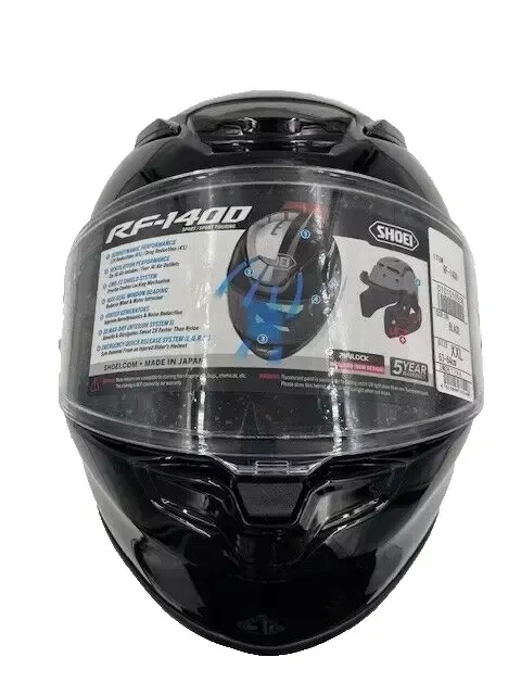 Shoei RF-1400 Helmet Gloss Black 2XL XXL (0101010508)