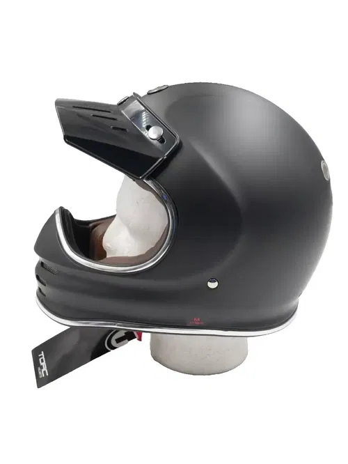 TORC T3 Retro Motorcycle Helmet Glosss Coyote Size Medium - T305COY23