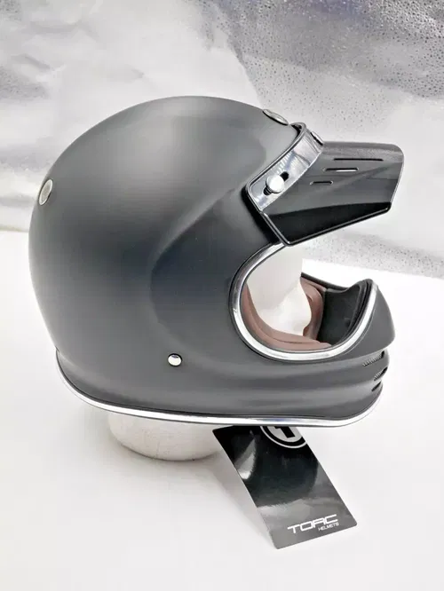 TORC T3 Retro Motorcycle Helmet Glosss Coyote Size Medium - T305COY23
