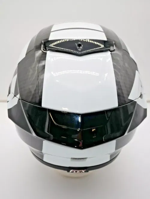 BELL Race Star Flex DLX Helmet Offset Black/White Size Large - 7162433