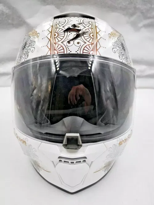 SCORPION EXO-R420 FULL FACE HELMET NAMASKAR WHITE SIZE MEDIUM - 42-1614
