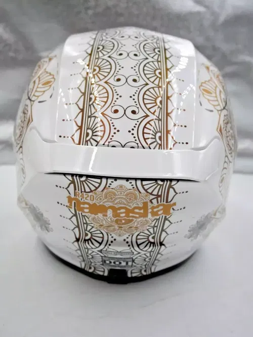 SCORPION EXO-R420 FULL FACE HELMET NAMASKAR WHITE SIZE MEDIUM - 42-1614