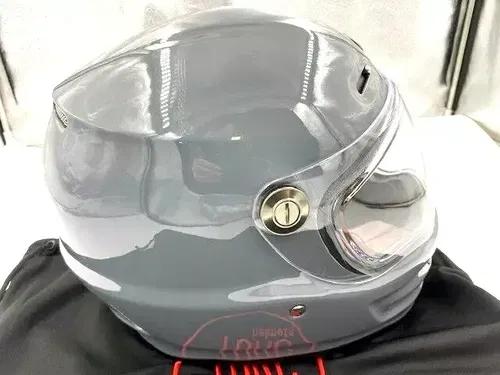 TORC T9 Full Face Retro Motorcycle Helmet Gloss Grey Medium - T908:23