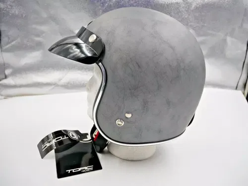 TORC T50 Route 66 Helmet Black Weathered Silver Medium - T5015WSIL23