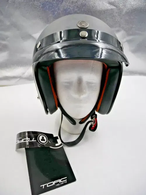 TORC T50 Route 66 Helmet Black Weathered Silver Medium - T5015WSIL23