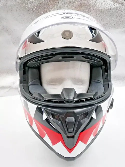 TORC T15B Bluetooth Integrated Helmet Chrome Flying Tiger Medium - T15BCMFT23