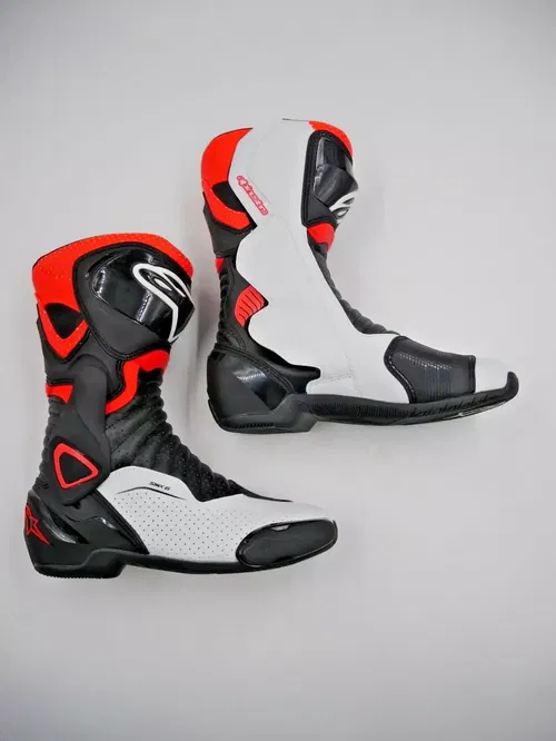 Alpinestars SMX-6 v2 Vented Boots Black/White/Red Fluorescent US 10/EU 45