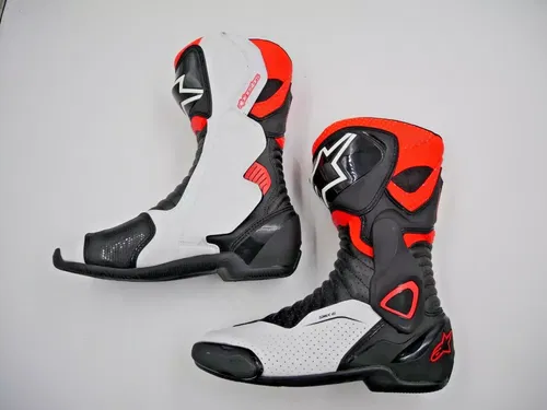 Alpinestars SMX-6 v2 Vented Boots Black/White/Red Fluorescent US 10/EU 45