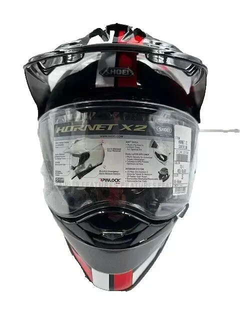 Shoei Hornet X2 Helmet Sovereign TC-1 Black/Red Size Small (0124130104)