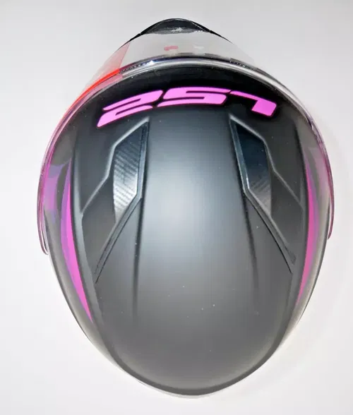 LS2 Helmets Stream Lux Helmet Matte Black/Pink Size Medium - 328-1523