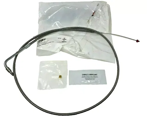 Barnett Stainless Steel Clear-Coated Throttle Cable 96-01 FLHR - 102-30-30020