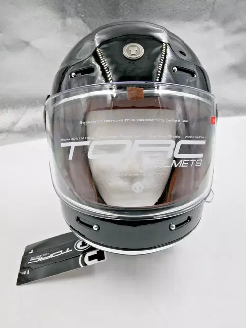 TORC T1 Retro Helmet Gloss Black Small - T105:22