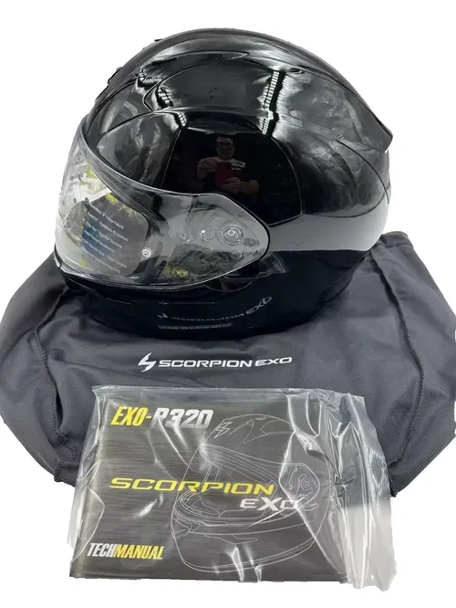 SCORPION EXO-R320 HELMET GLOSS BLACK LARGE - 32-0035