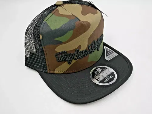 Troy Lee Designs Classic Signature Snapback Hat Army Camo - 750807030